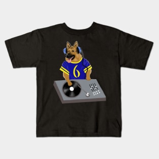 Dog DJ Party Music Lovers Funny Gift Kids T-Shirt